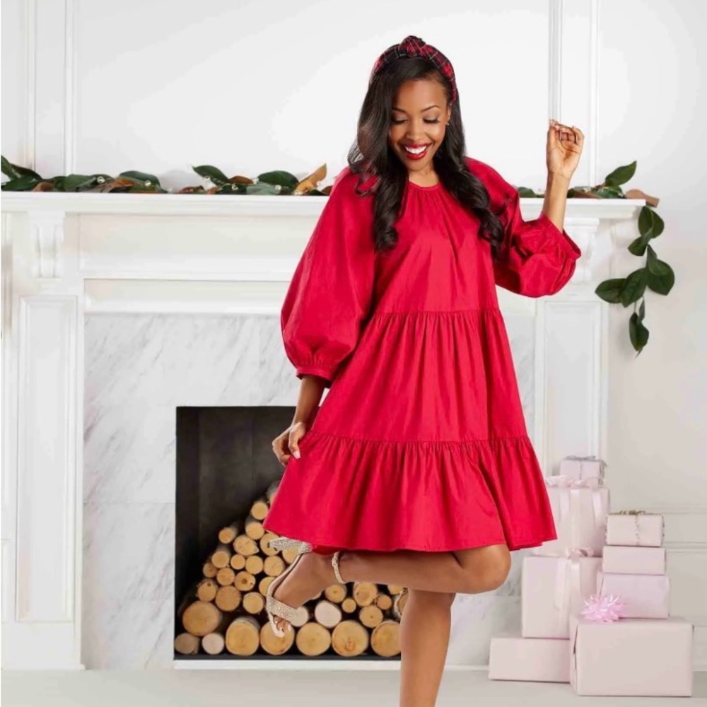 Mudpie Red Tiered Adriana Bow Dress (SOLD)